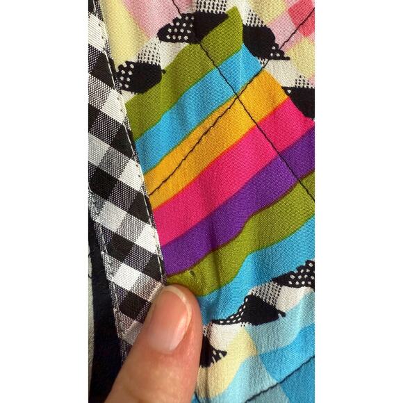 VTG 80s Koos Of Course Funky Colorful Oversized Quilted Jacket Coat - Picture 8 of 8